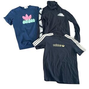 Adidas boys athletic bundle two tees one hoodie size large 14/16